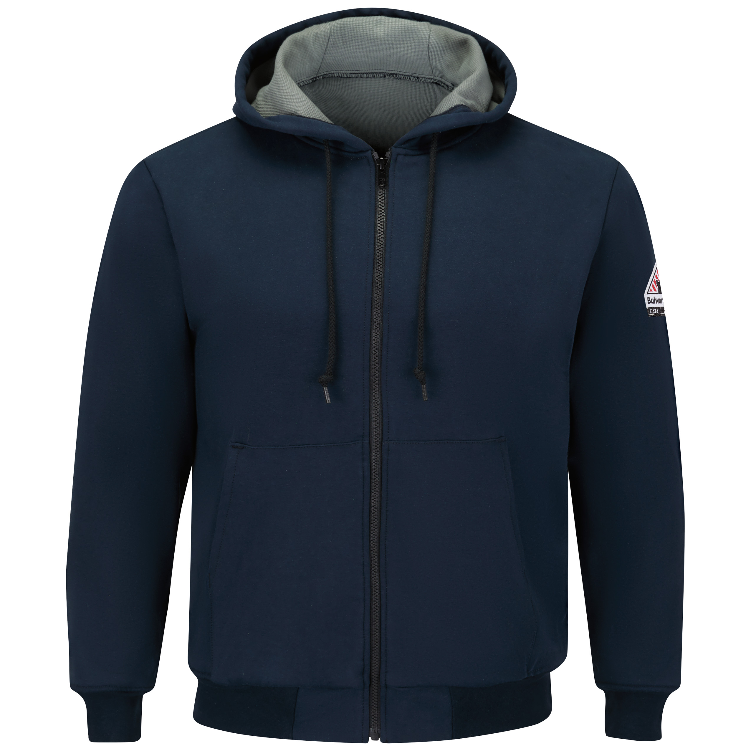 Men‘s Thermal Lined Zip-Front Hooded Sweatshirt-Bulwark
