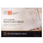 St Cuthberts Saunders Waterford Watercolor Block Hot Pressed White 140lb 20 Sheet 14x10 inch