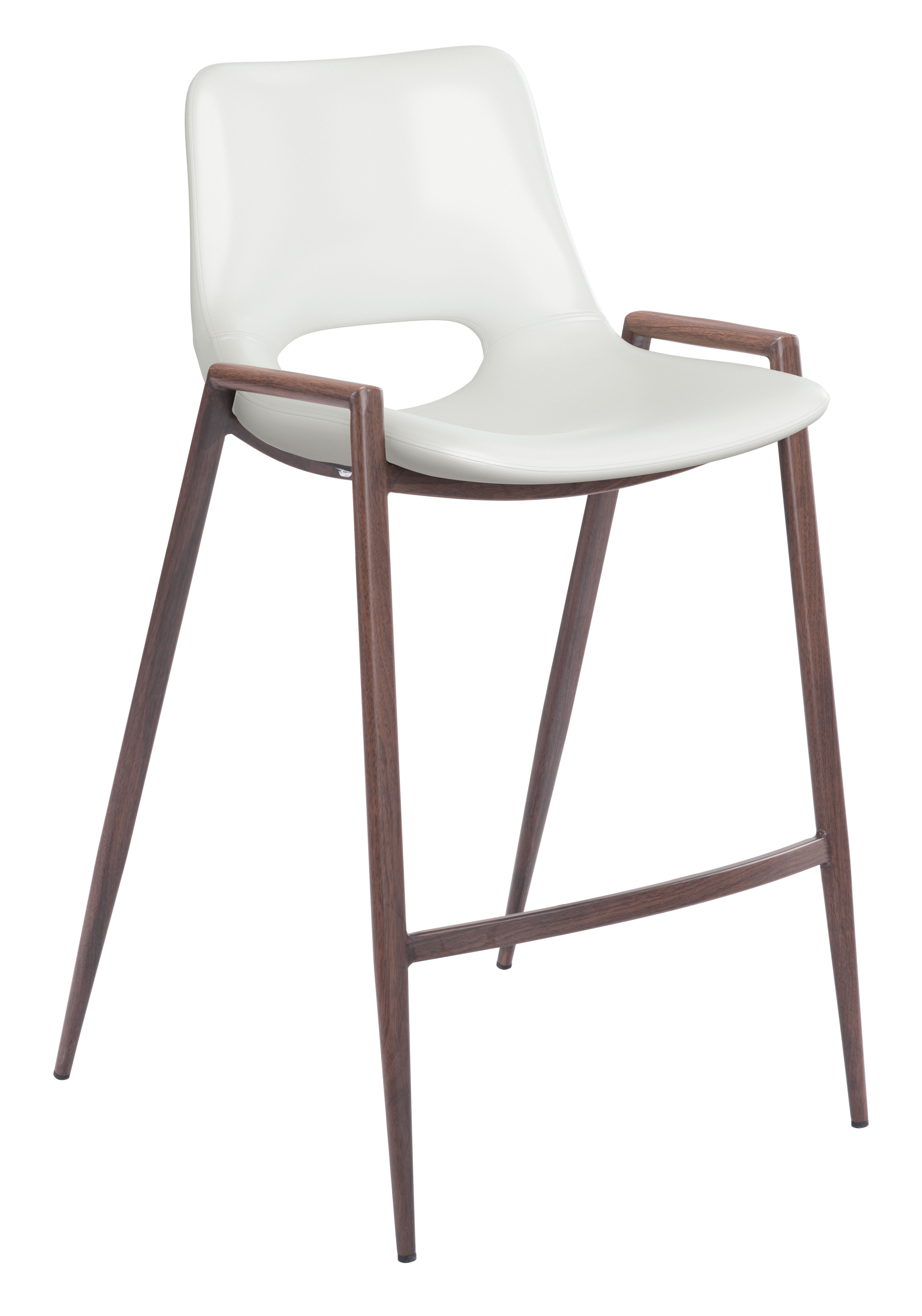 Desi Counter Stool (Set of 2) White & Walnut product image