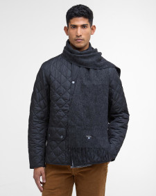 Plain Lambswool Scarf Charcoal-Grey