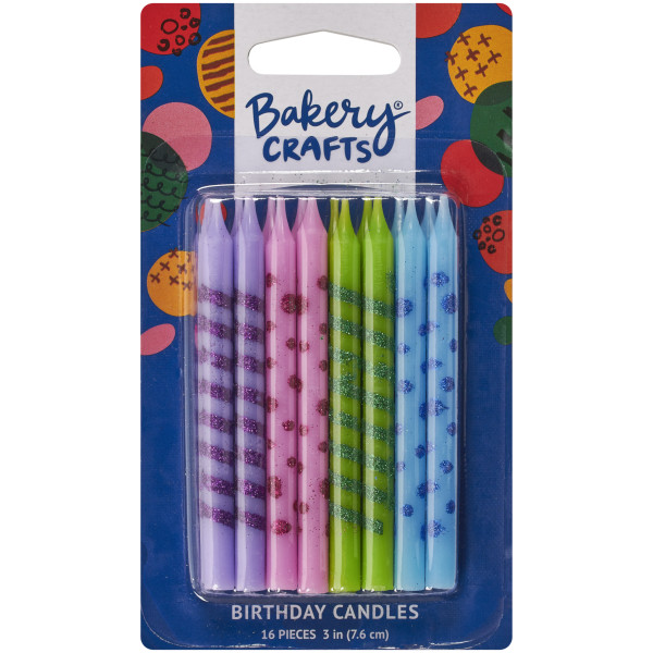 Glitter Stripes & Dots Specialty Candles