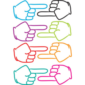 Die-Cut Magnetic Pointing Fingers, 8 Pieces