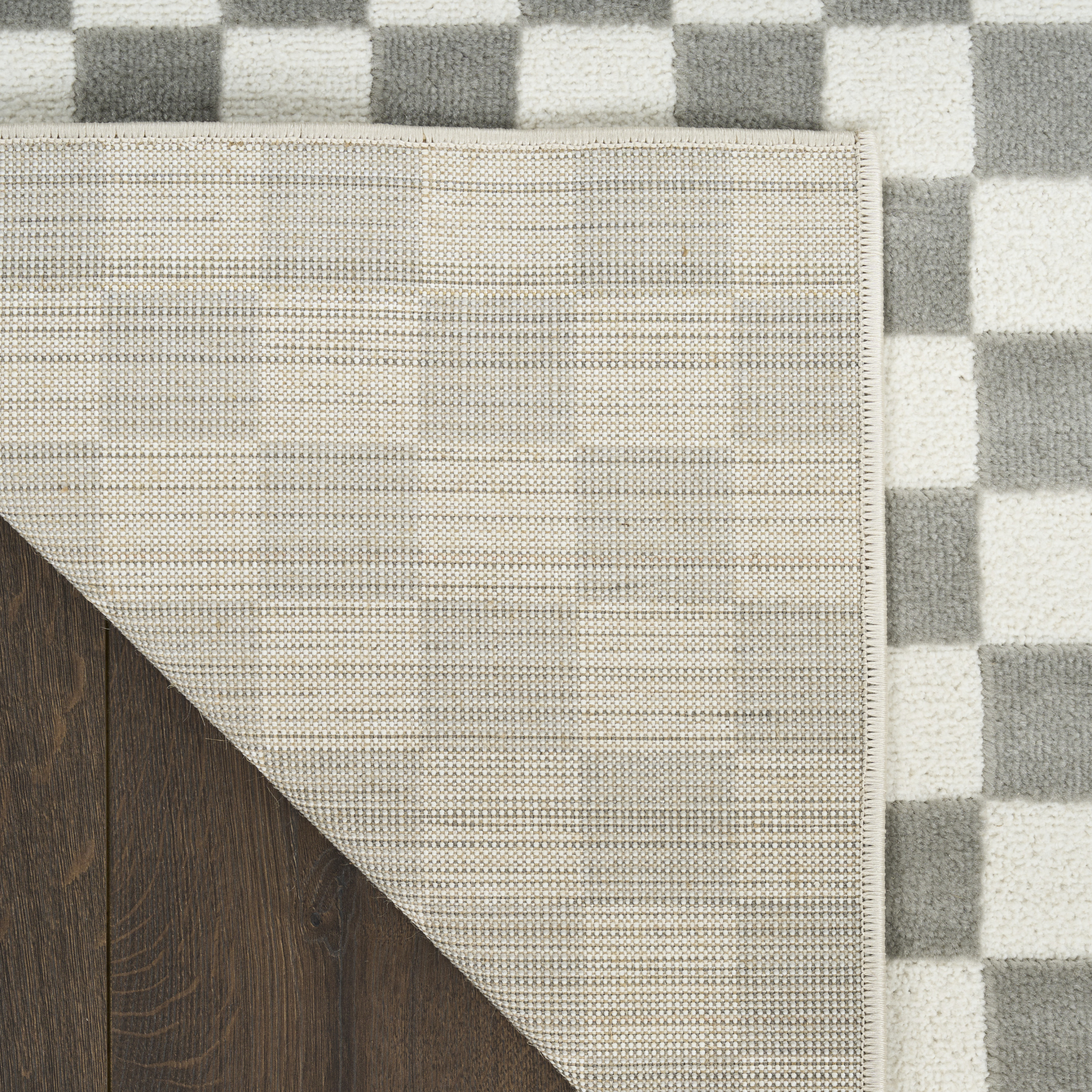 Nourison Serenity Home 9' x 12' Ivory Grey Modern Indoor Rug