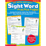 Scholastic Teaching Solutions 100 Write And Learn Sight Word Practice Pages, Grades K-2 SC-0439365627