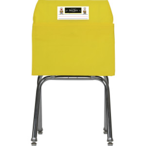Small Chair Pocket Classroom Storage Organizer - 12 inch, Yellow