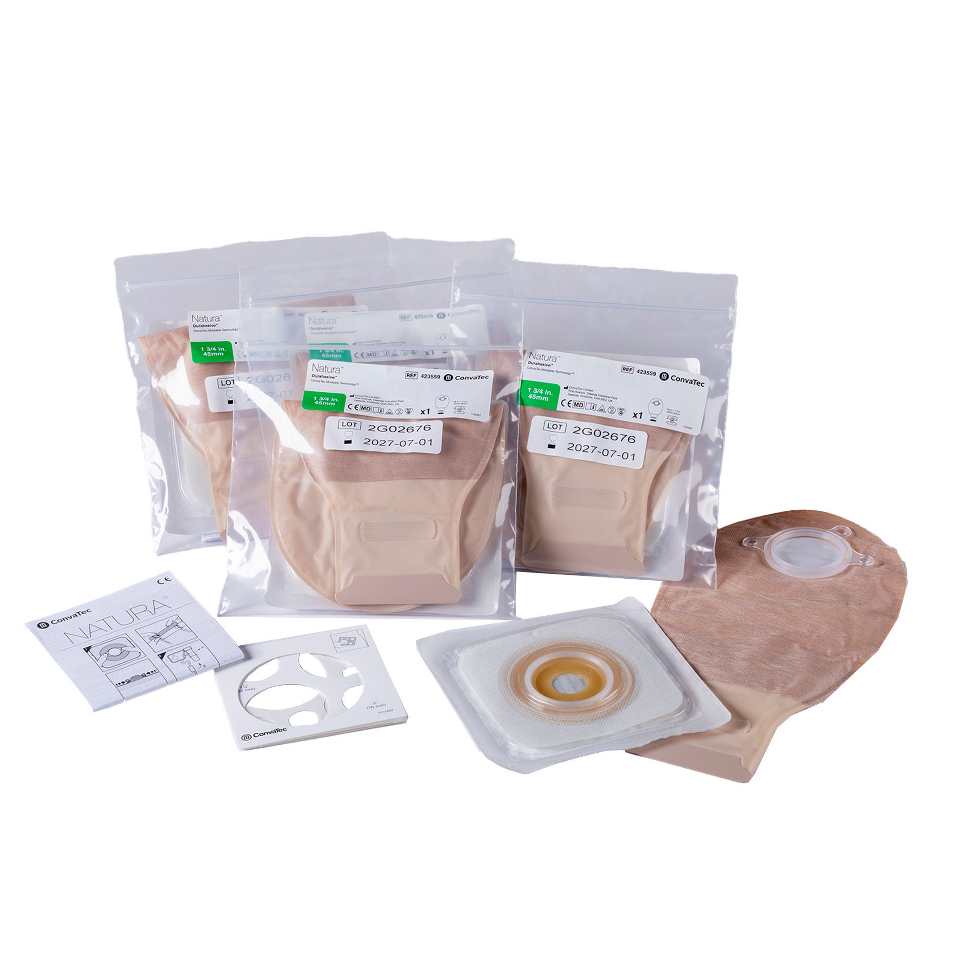 ConvaTec POST OP KIT, OSTOMY INVISICLOSE DURAHESIVE CMT 45MM (5/BX)
