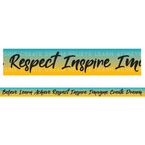 Magnetic Straight Borders/Trims, 1.5" x 24", Motivational Words Theme, Pack of 12