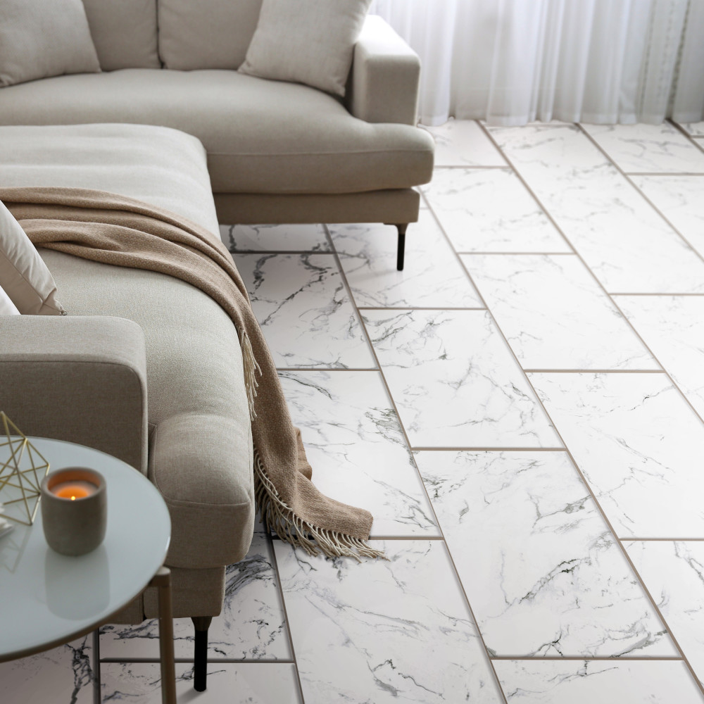 Timeless Calacatta 12-7/8 in. x 25-5/8 in. Porcelain Floor and Wall Tile