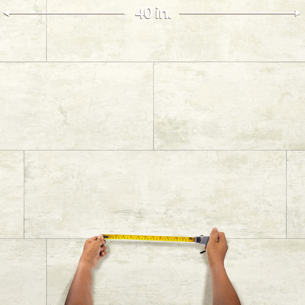 Habanera Bone 11-7/8 in. x 35-1/2 in. Ceramic Wall Tile