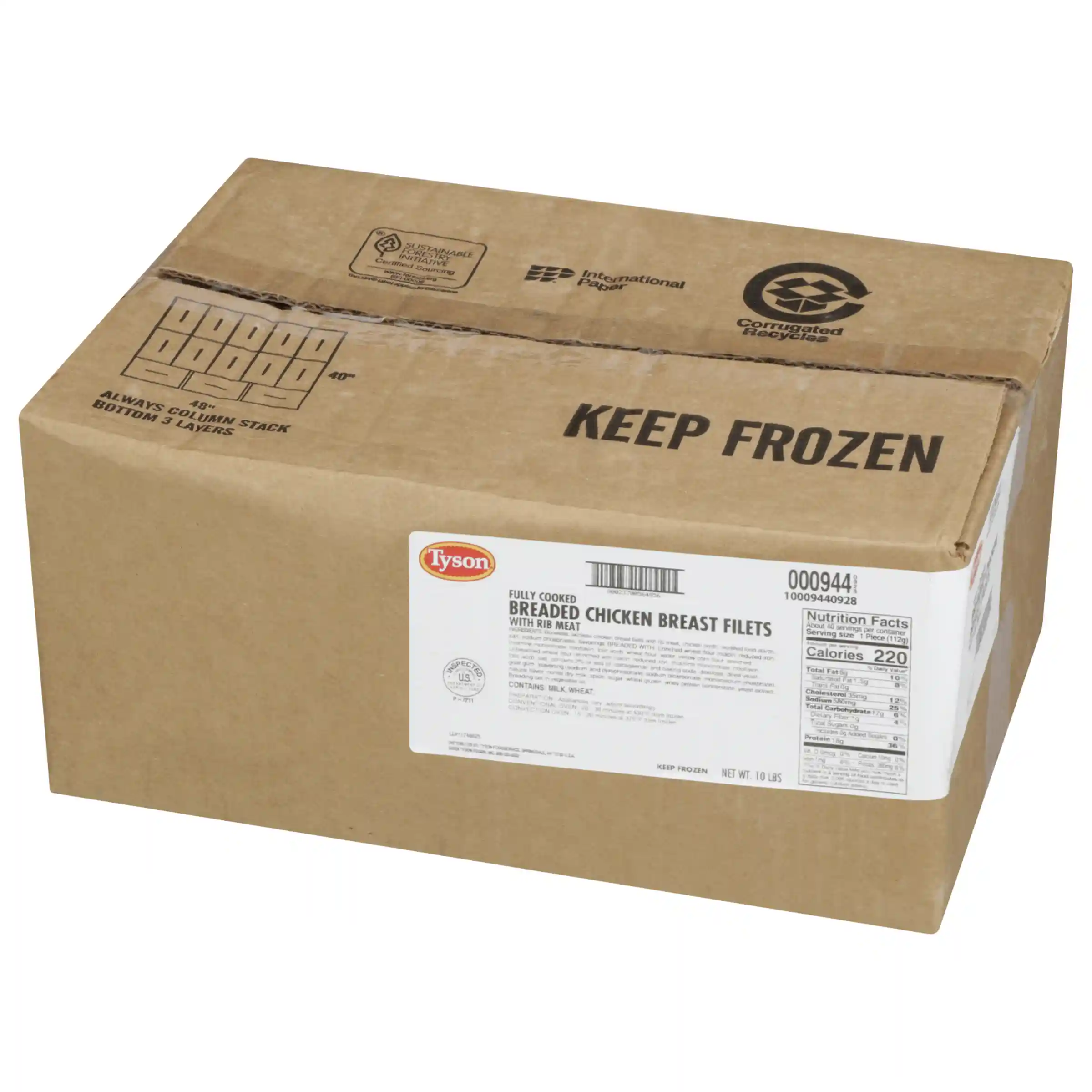 Tyson® Fully Cooked Breaded Chicken Breast Filets, 4 oz._image_5