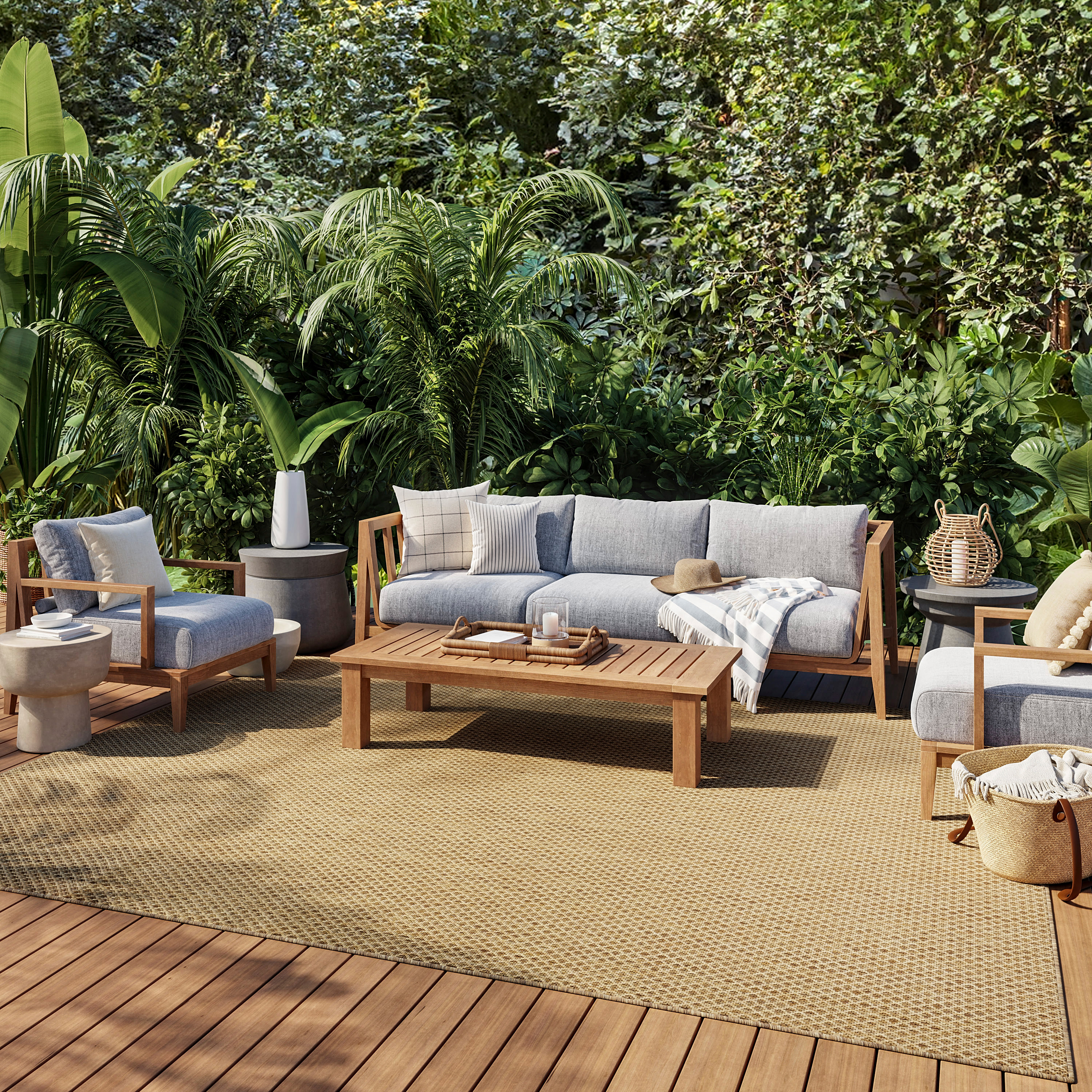 Nourison Courtyard 10' x 14' Jute Modern Rug