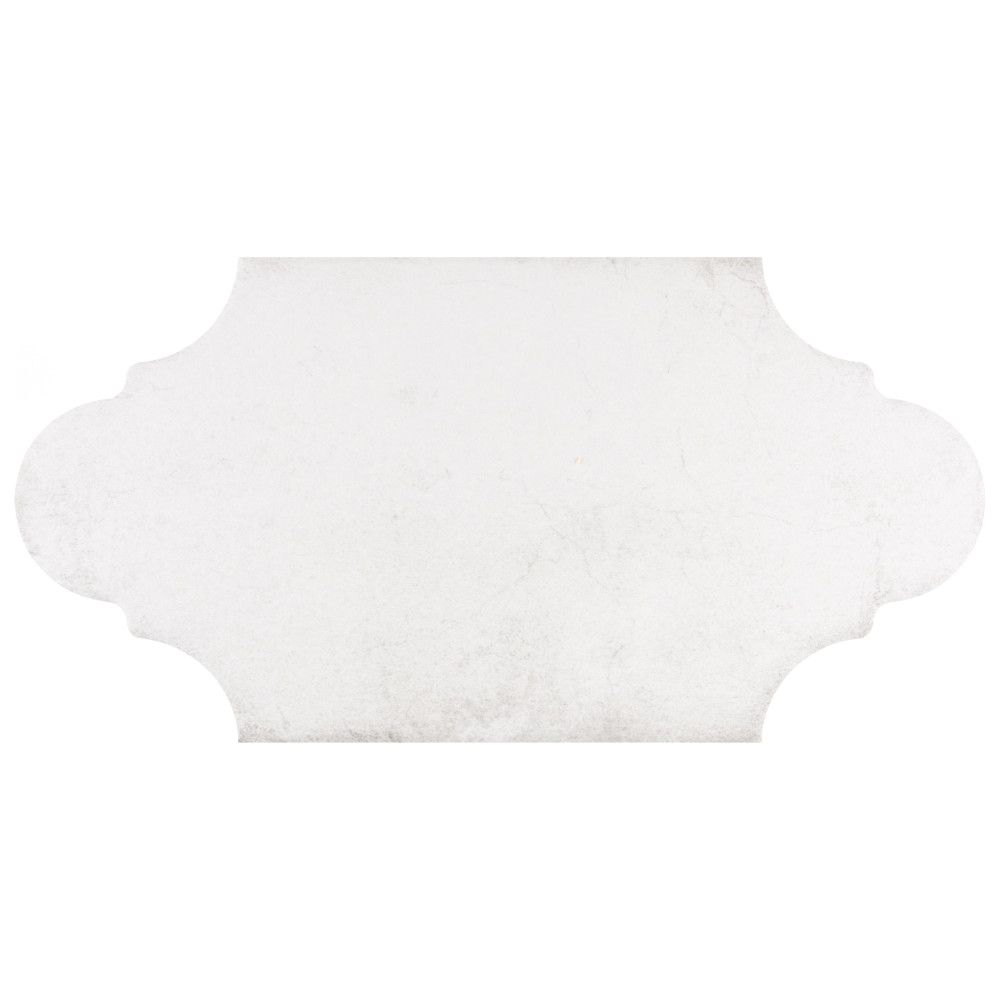 Alhama Provenzal White 6-1/4 in. x 12-3/4 in. Porcelain Floor and Wall Tile