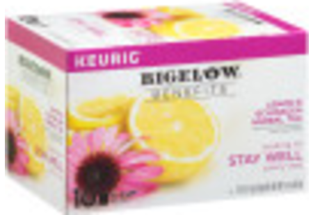 Benefits Lemon and Echinacea Herbal Tea K-Cups - Case of 6 boxes- total of 60 k-cups