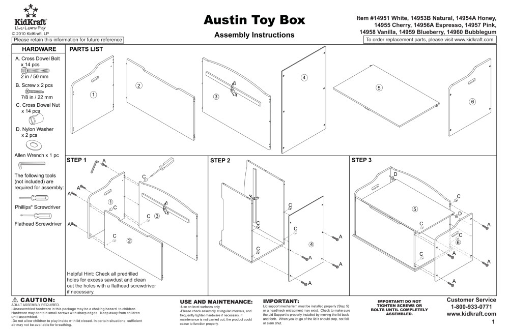 KidKraft Austin Toy Box Blueberry