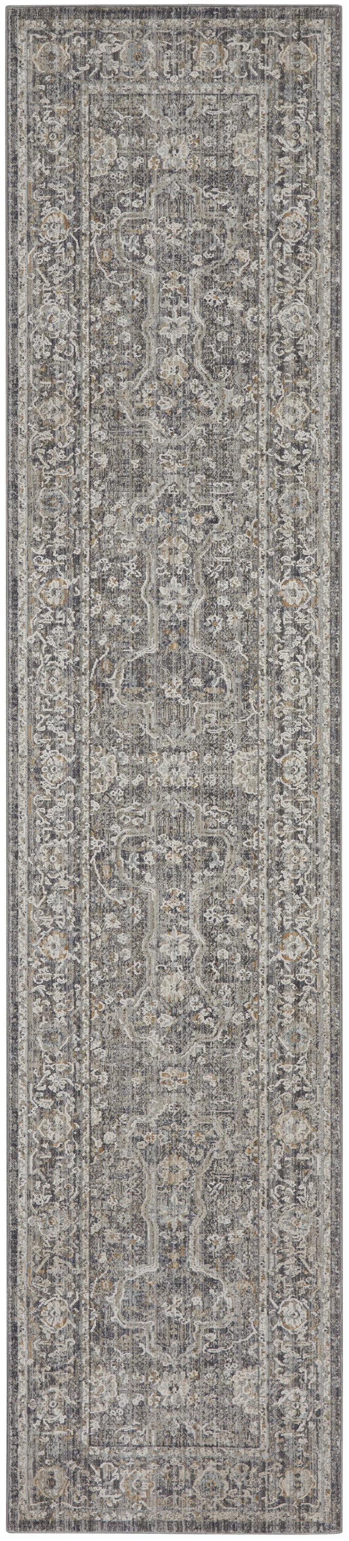 Nourison Lynx 2'3" x 10' Slate Multicolor Vintage Indoor Rug