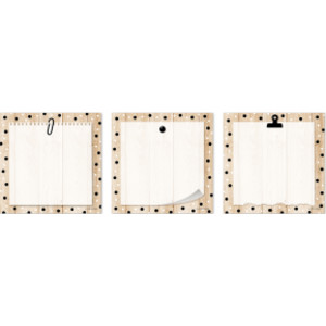 Core Decor Polka Dots on Wood 3" Designer Cut-Outs, Pack of 36