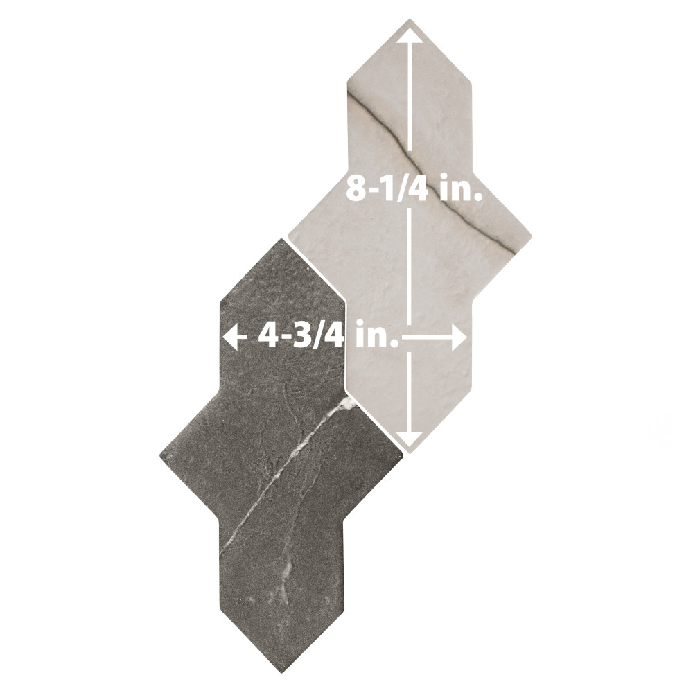 Istanbul Shield Checker 4-3/4 in. x 8-1/4 in. Porcelain Floor and Wall Tile