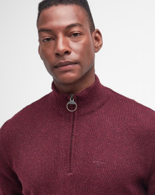 Essential Tisbury Half-Zip Jumper Ruby