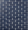 Tempo Navy 1×4 Oval Mosaic
