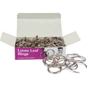 Loose Leaf Rings, 1.25", Box of 100