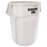 Rubbermaid Commercial, VENTED BRUTE, 44 gal, Resin, White, Round, Receptacle