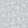 Decorative white vine-and-leaf motif curls and repeats across a light gray, woven-textured fabric background, forming an all-over, stylized botanical scroll pattern.