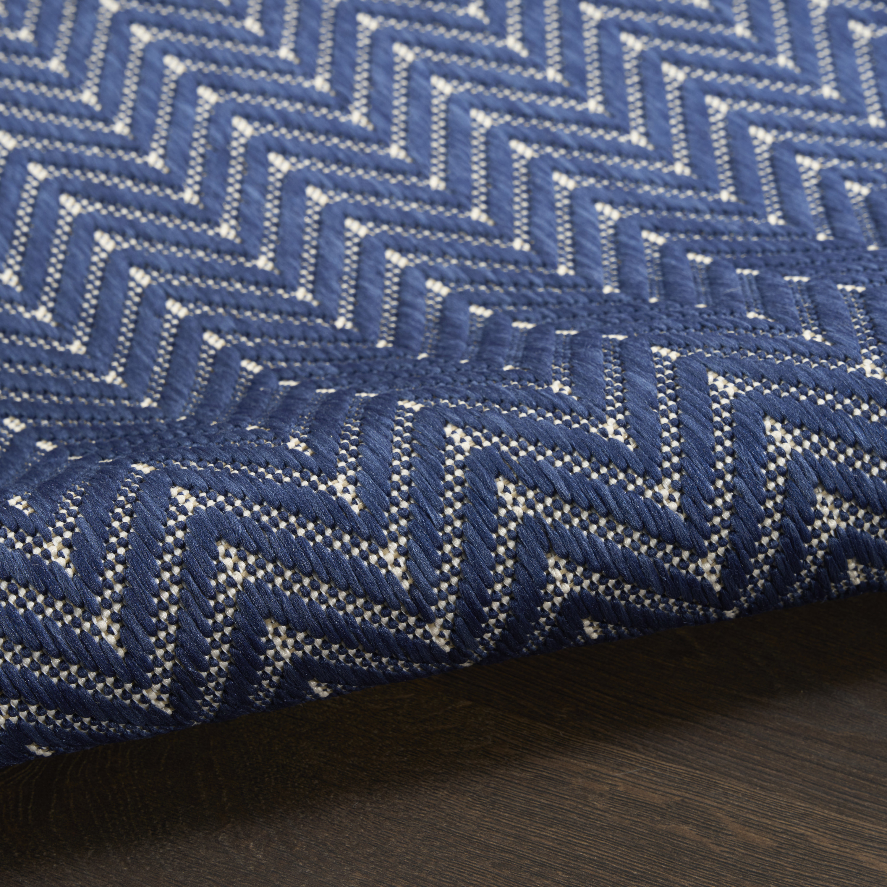 Nourison Horizon Indoor/Outdoor 3' x 5' Navy Modern Rug