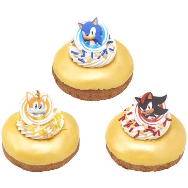 Sonic, Tails and Shadow Cupcake Rings
