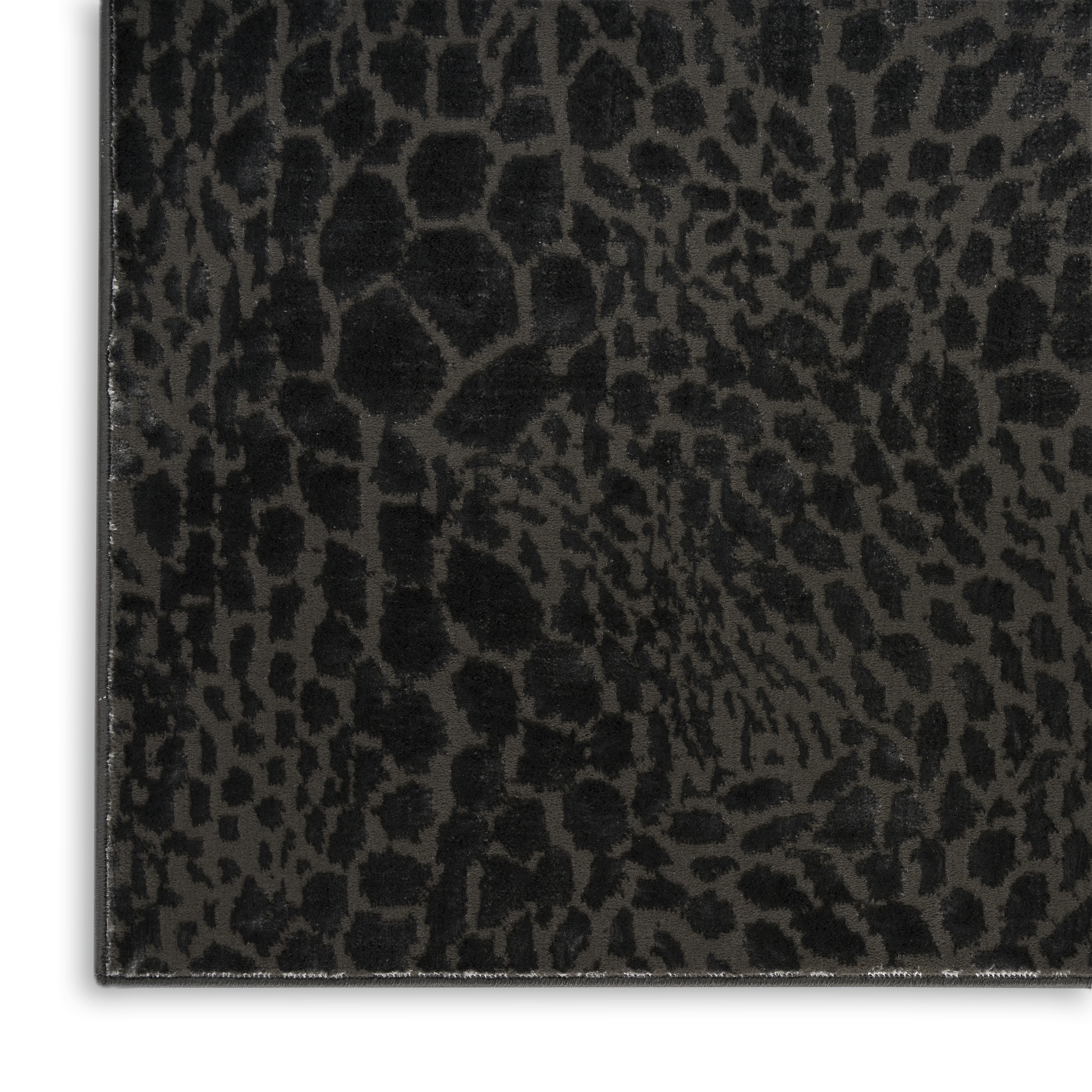 Nourison Desire 2'3" x 7'6" Charcoal Silver Modern Indoor Rug