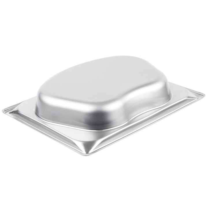 Half-size 2 ½-inch-deep Super Pan® stainless steel Super Shapes kidney-style wild pan