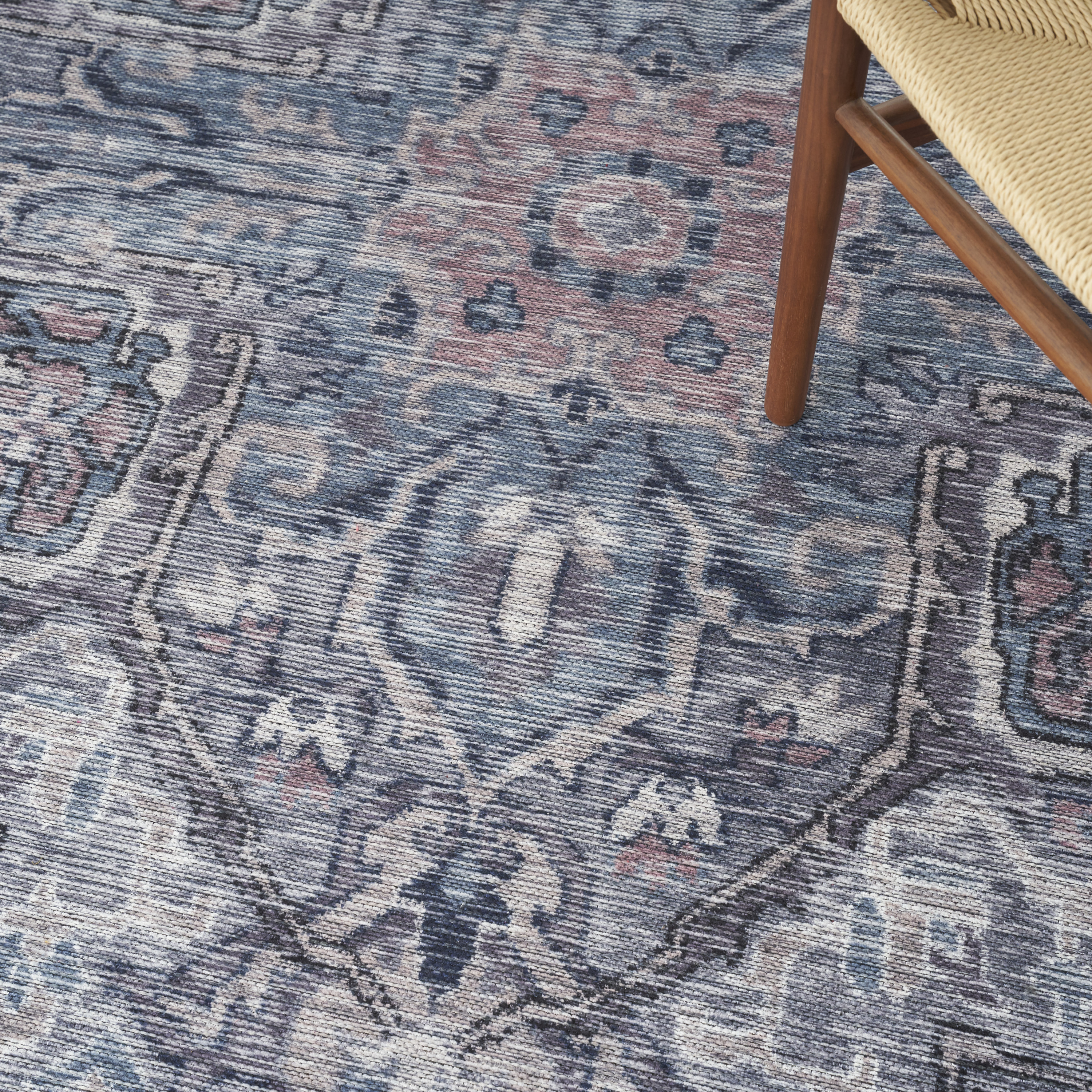 Nourison New Concept Washables 7'10" x 9'10" Grey Vintage Indoor Rug