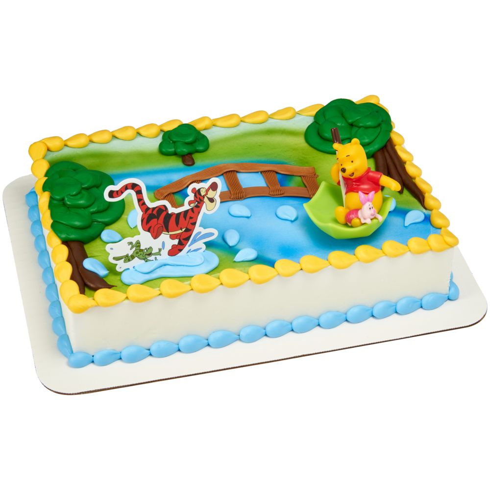 Image Cake Winnie the Pooh Pooh, Piglet & Tigger Hunny Raindrops
