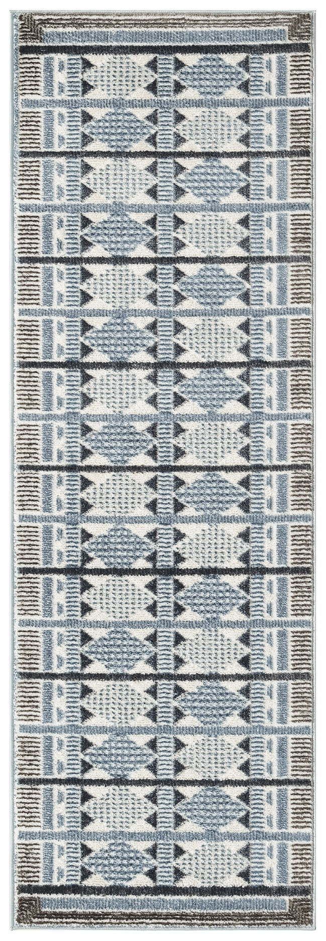 Nourison Nordic 2' x 6' Blue Modern Indoor Rug