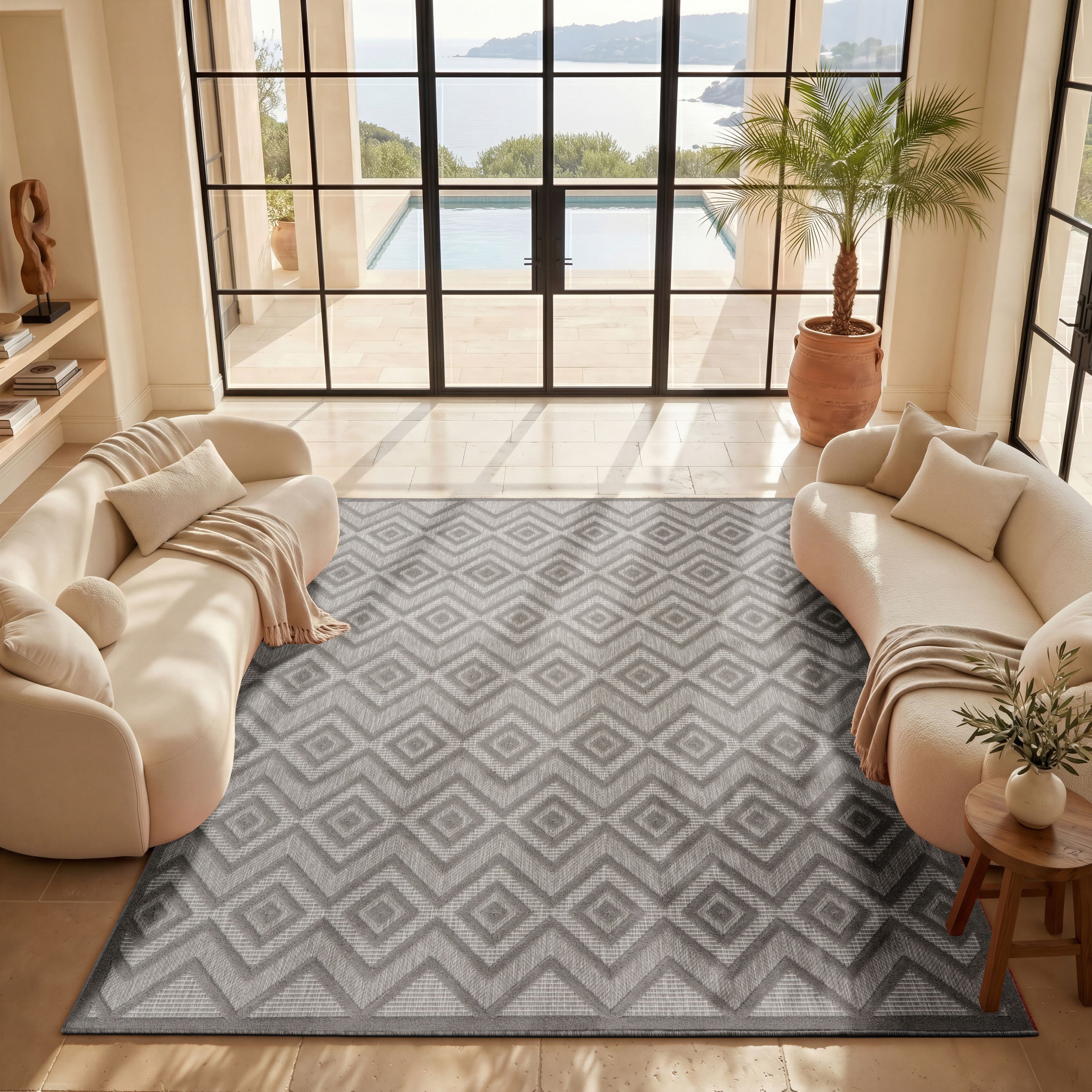 Nourison Versatile 8' x 10' Silver Grey Modern Rug