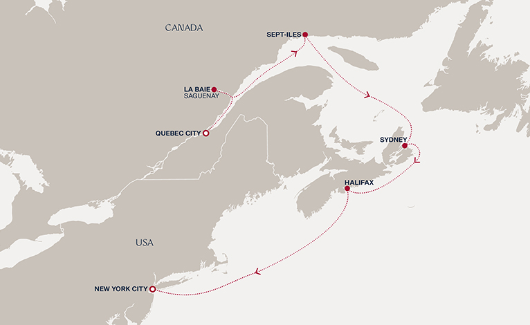 Itinerary map
