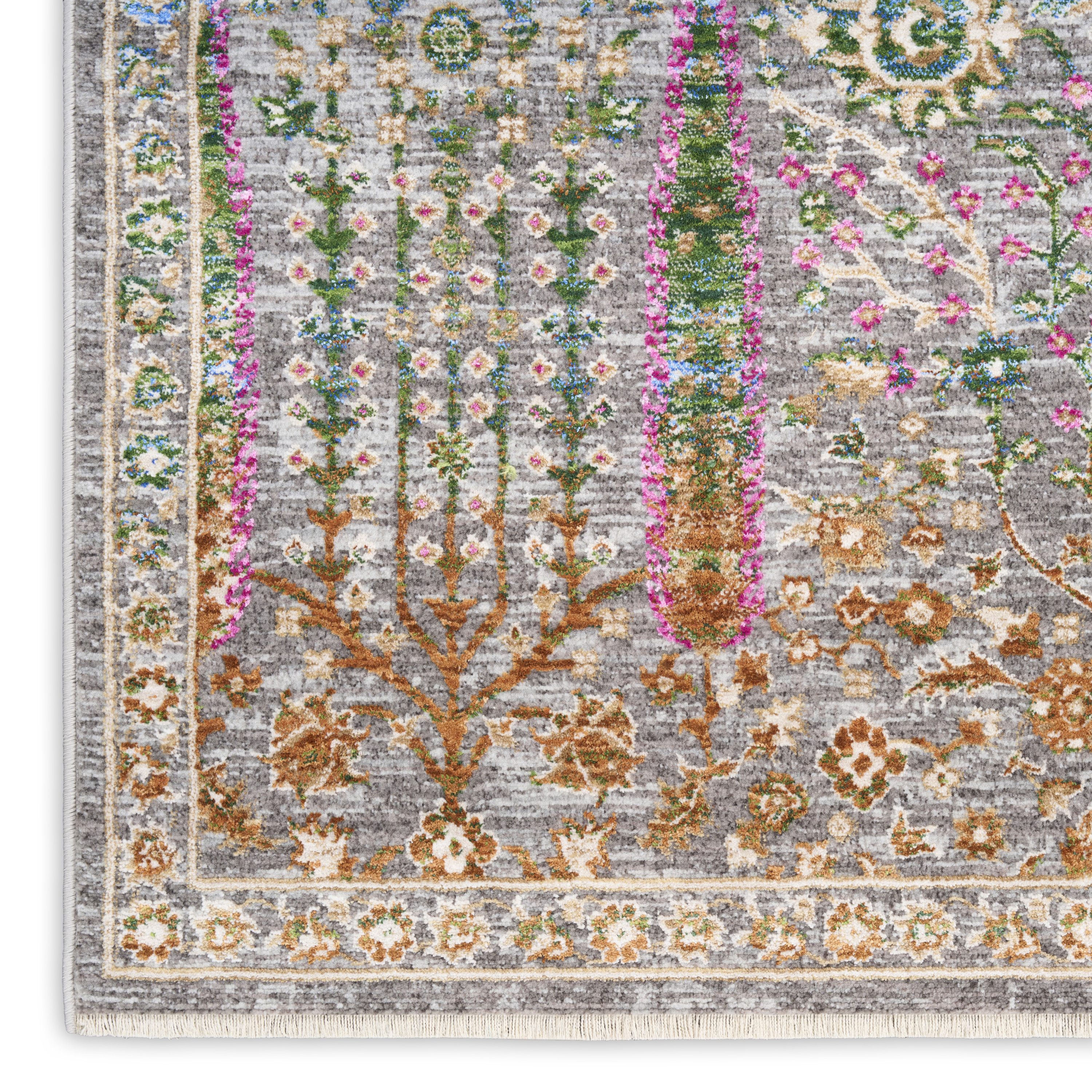 Nourison Vintage Harmony 5'3" x 7'6" Blue Multicolor Bohemian Indoor Rug