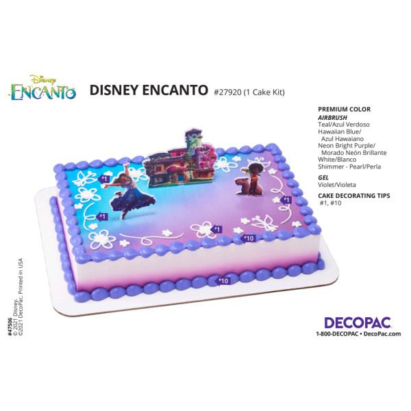 Disney Encanto Cake Decorating Instruction Card