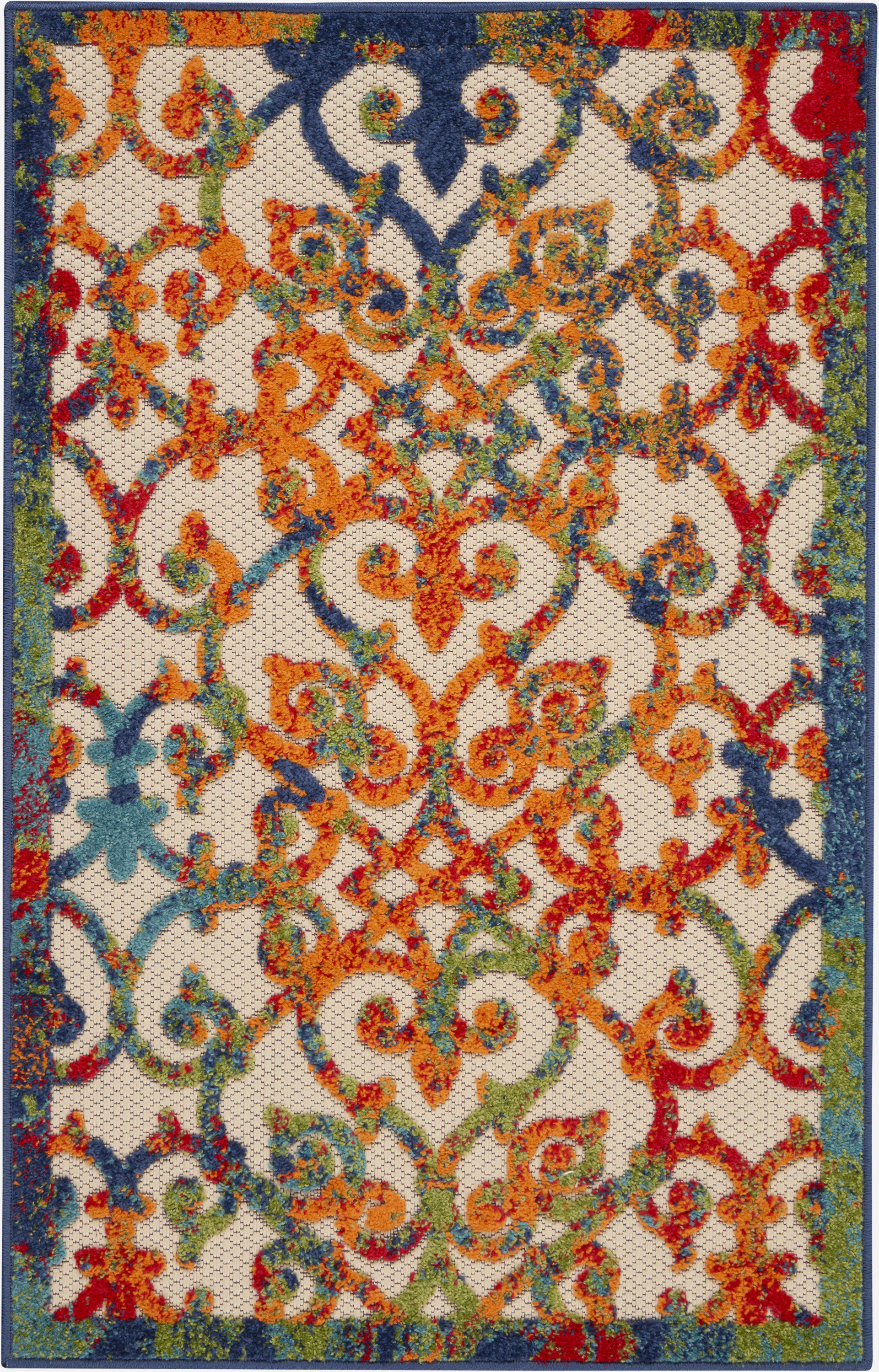 Nourison Aloha 2'8" x 4' Multicolor Contemporary Rug