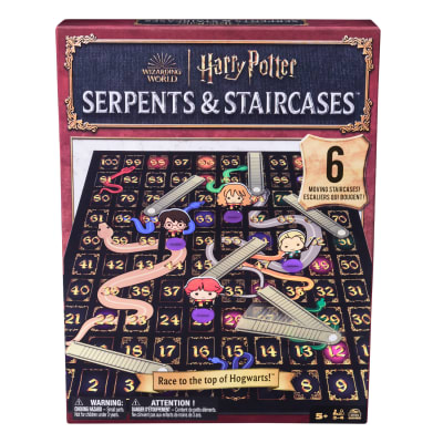 Spin Master Games, Wizarding World of Harry Potter Serpents & Staircases Classic Game, Harry Potter Game for Muggles, for Kids & Family, 1-4 Players, for Ages 5 & Up