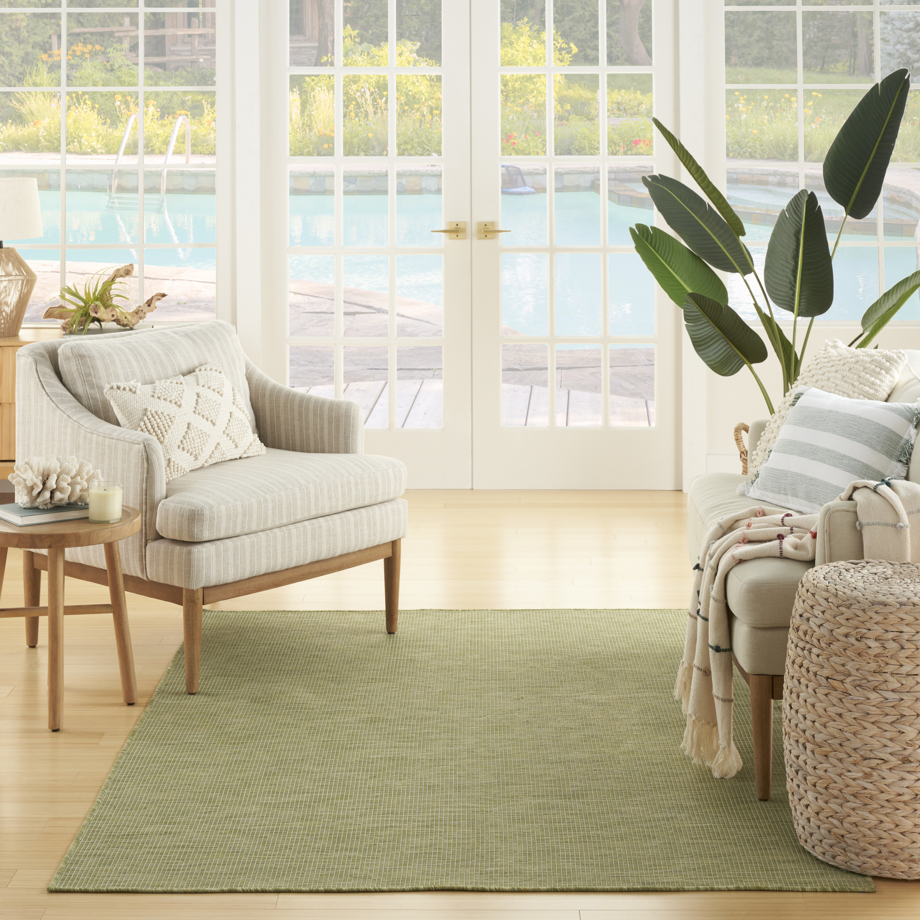 Nourison Positano 6' x 9' Green Modern Rug