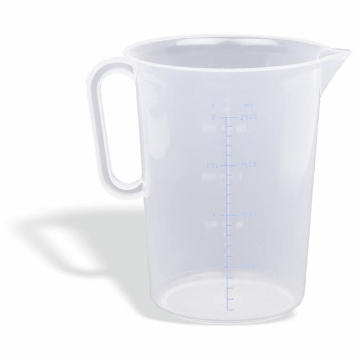 Pot mesureur en polypropylène transparent de 2 litres