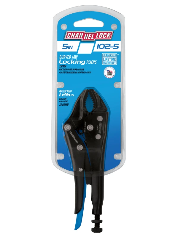 102-5 5-inch Curved Jaw Locking Pliers w/ Cutter