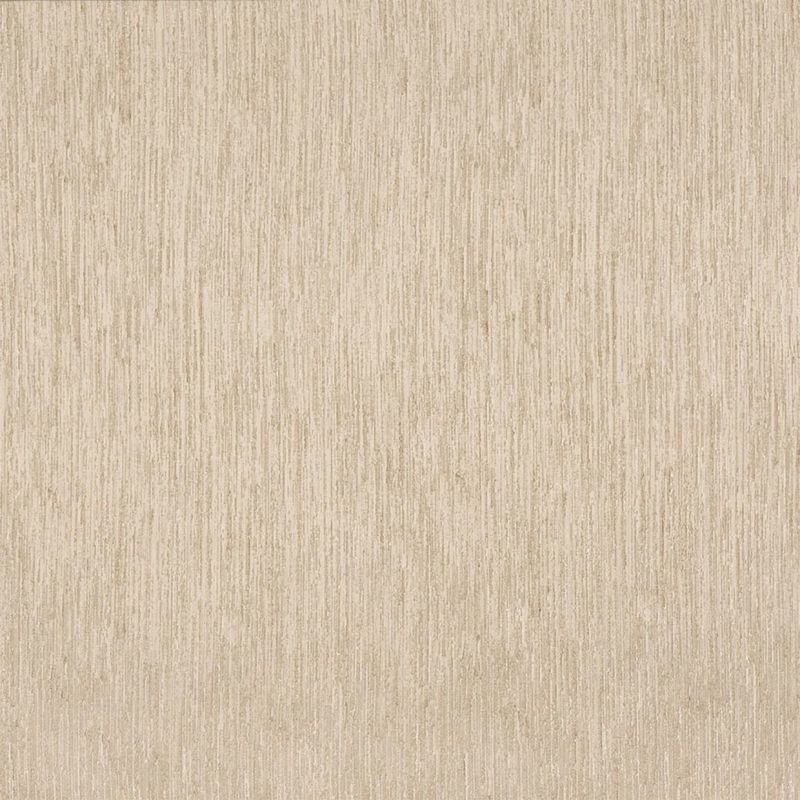 Beige textured wallpaper with subtle vertical striations covering a wall; flat and evenly applied, providing a warm, softly lit interior surface.