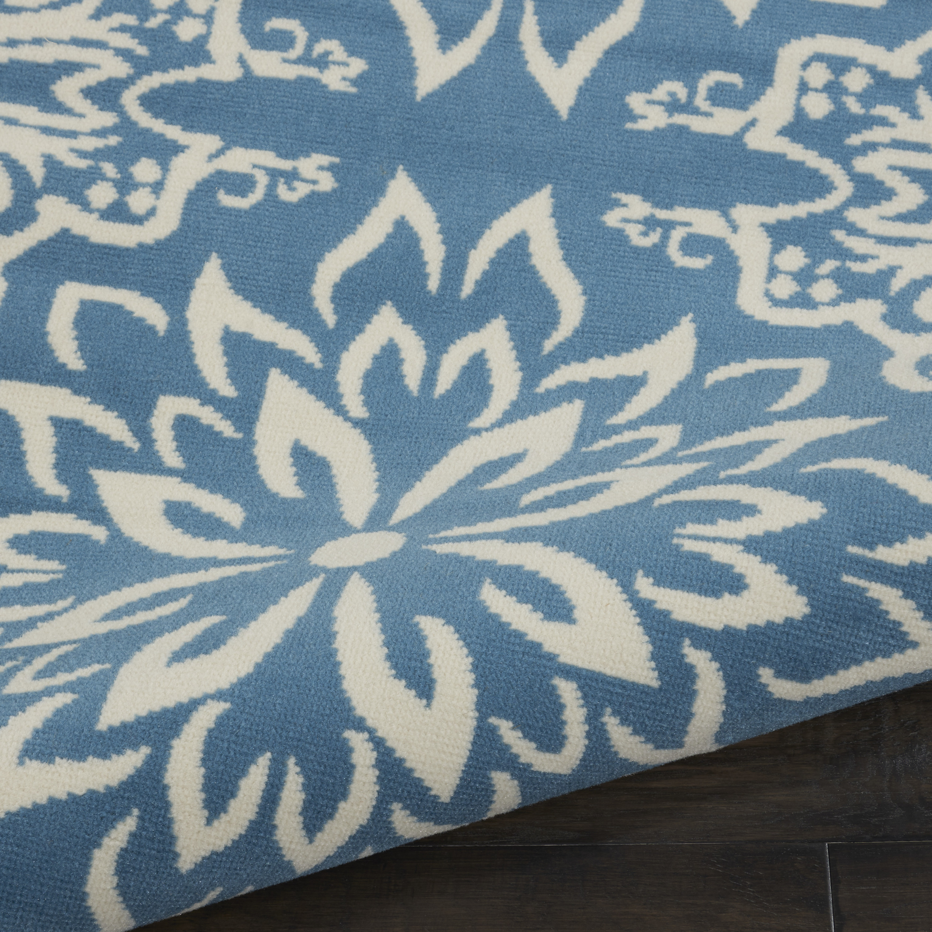 Nourison Jubilant 7'10" x 9'10" Ivory Blue Farmhouse Indoor Rug