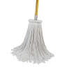 Hillyard, Sno-White Sta-Flat, Rayon Cut-End Wet Mop Head with 1" Headband, 16 oz, White