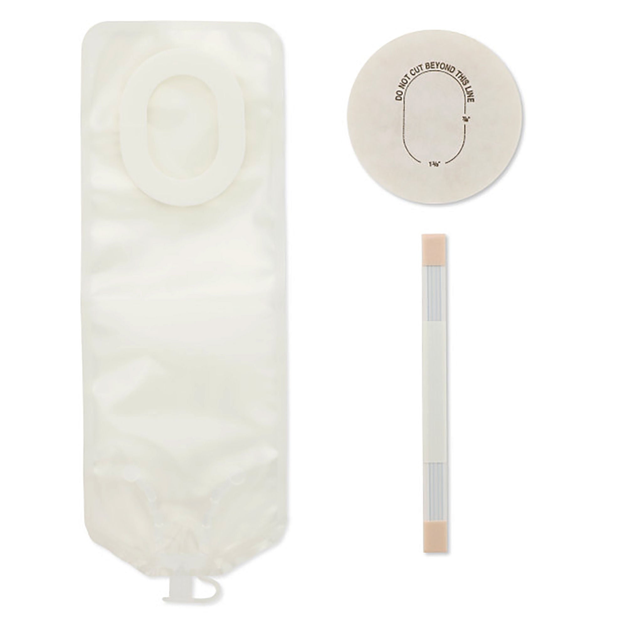 Pouchkins™ 1-Piece Transparent Colostomy Pouch, for Baseplates up to 35 x 22 mm