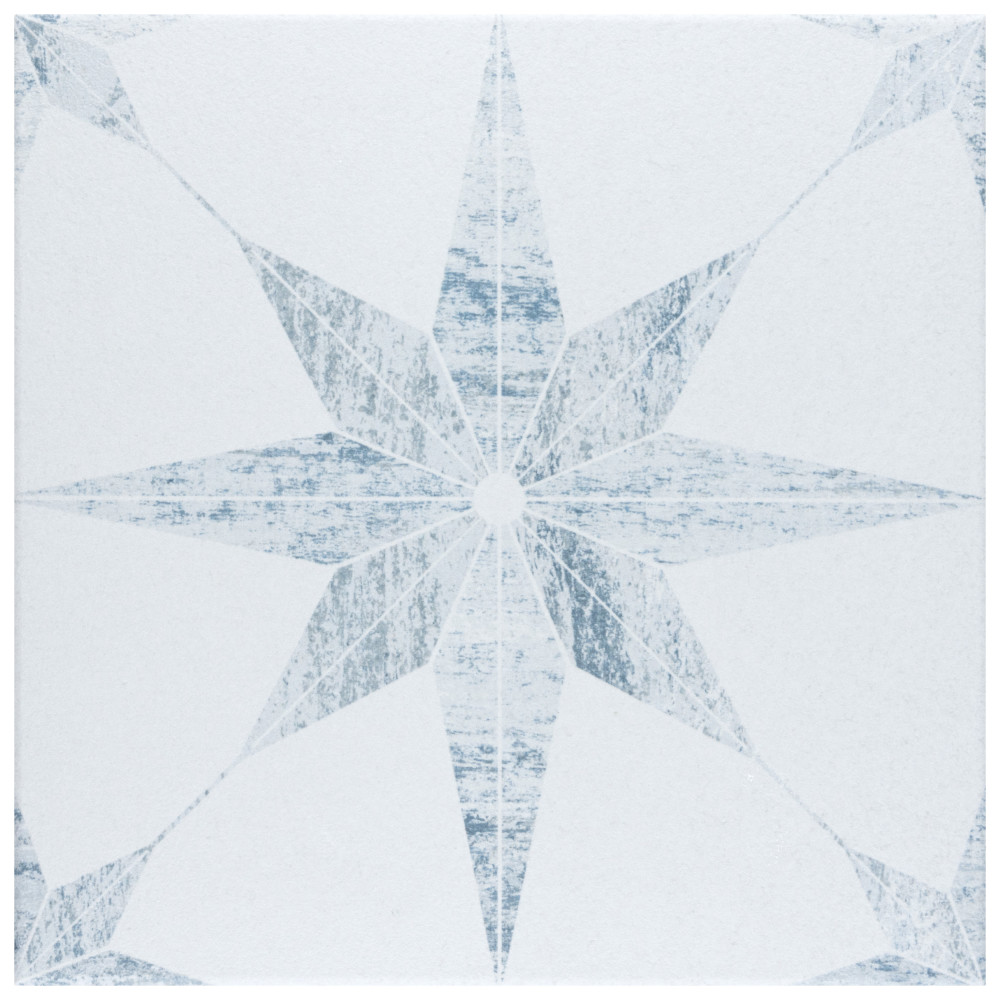 Cassis Stella White 9-3/4 in. x 9-3/4 in. Porcelain Floor and Wall Tile