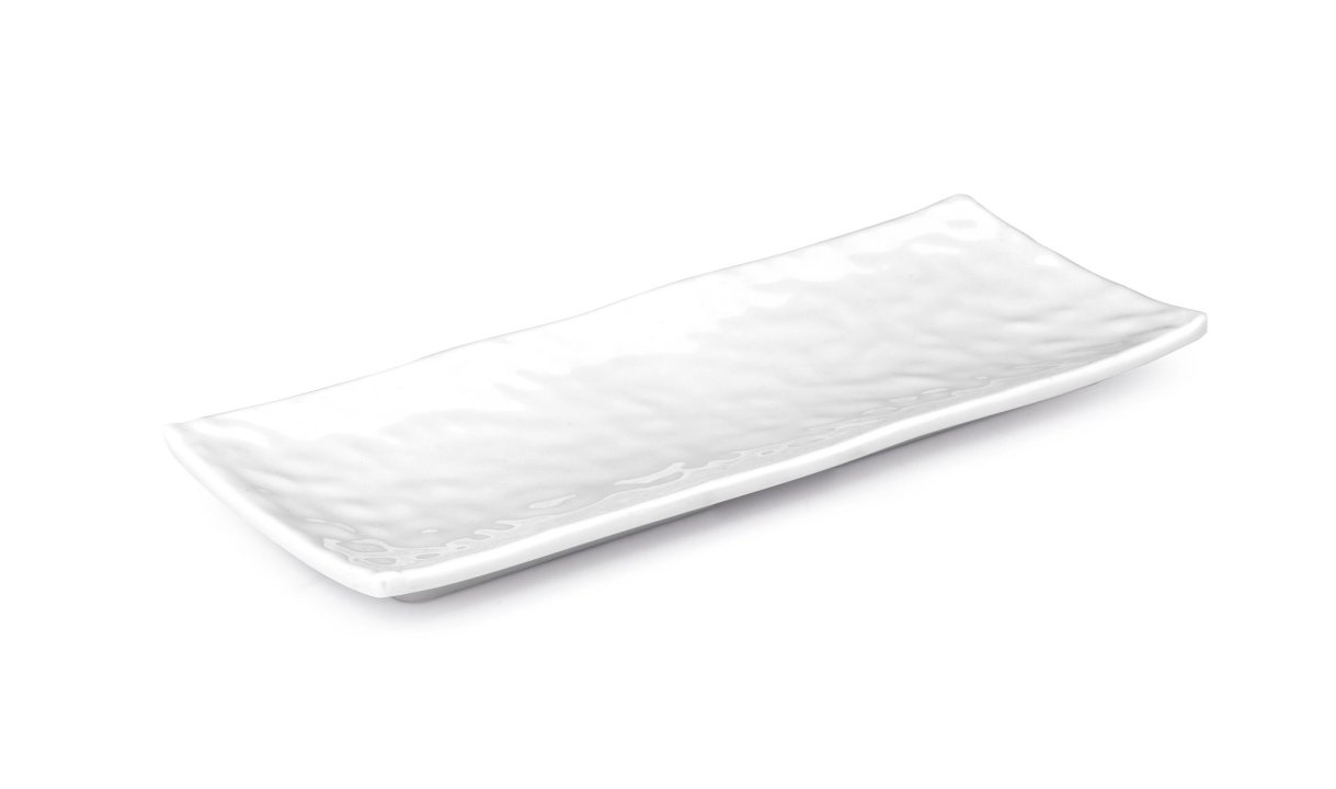 Bandeja rectangular Melamina 30 x 21,5 cm de melamina blanco