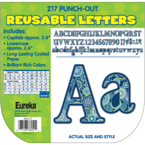 Blue Harmony Circle Letters Deco Letters, 217 Characters