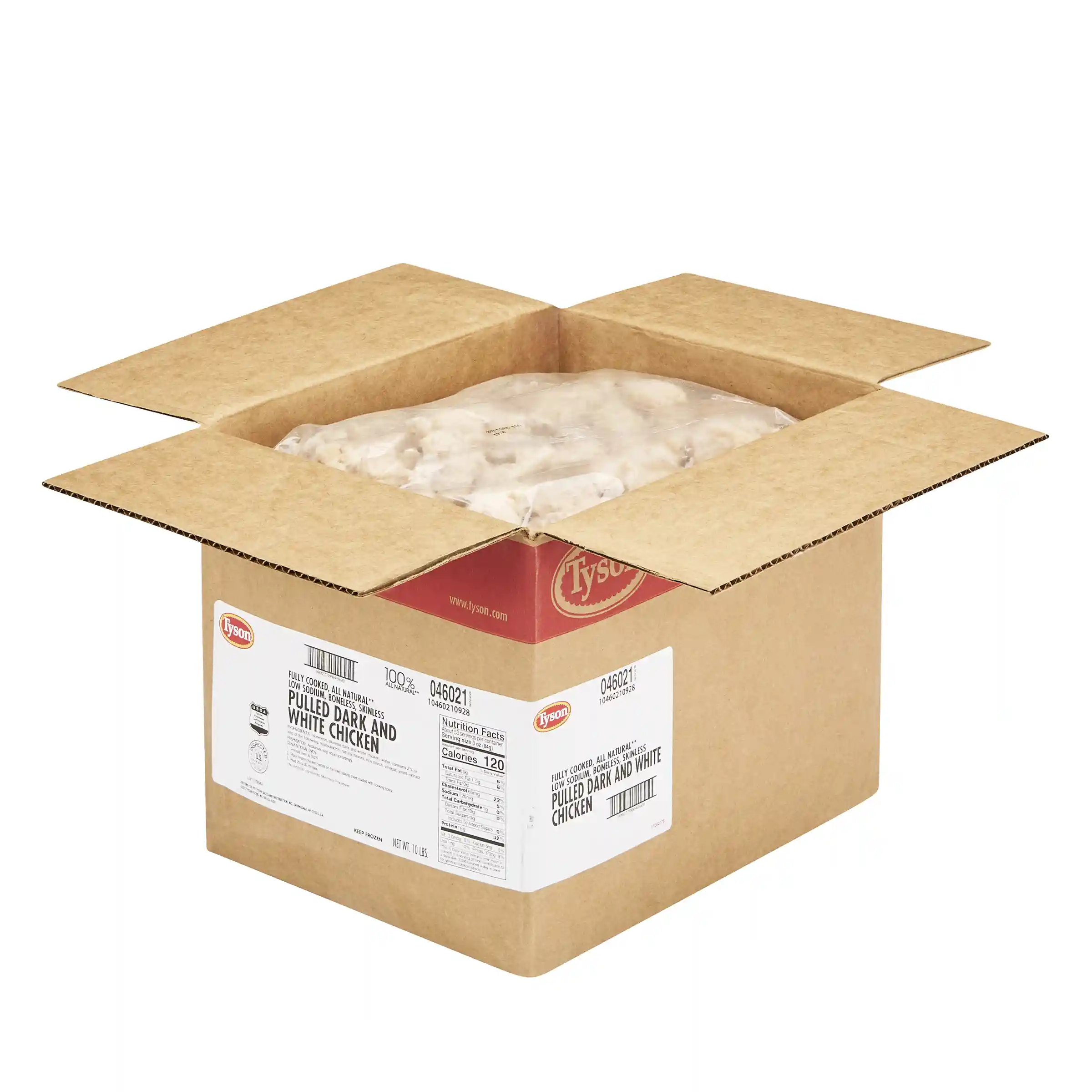 Tyson® Fully Cooked All Natural* Low Sodium Pulled Chicken, Reverse Blend 65 Dark/35 White Meat Chicken _image_5